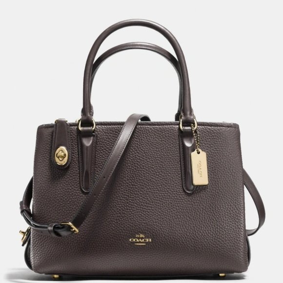 COACH Pebbled Brooklyn 28 Satchel - Picture 2 of 7